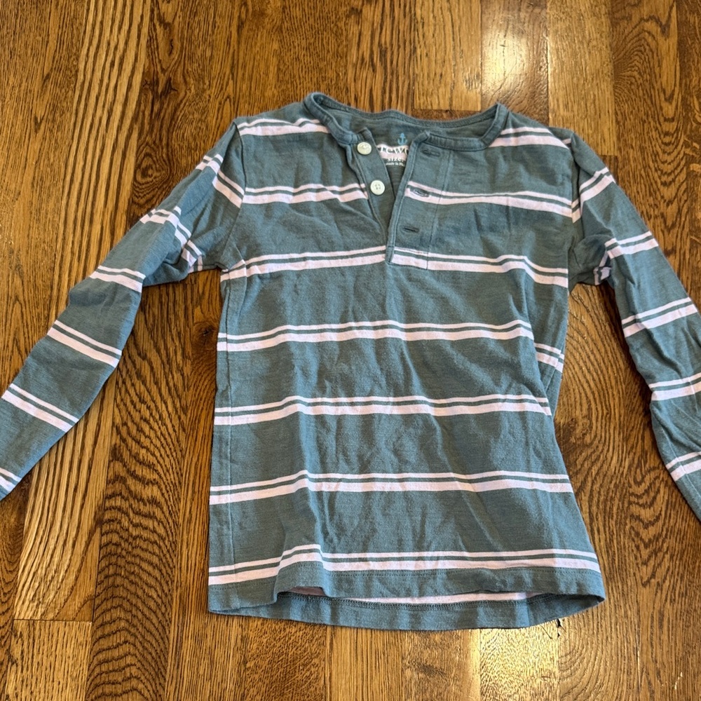 Crewcuts Striped Long Sleeve Kids Shirt Size XS